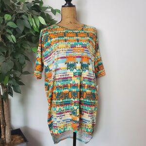 NEW Lularoe Geometric Colorful Patterned Shirt Womens Size Small